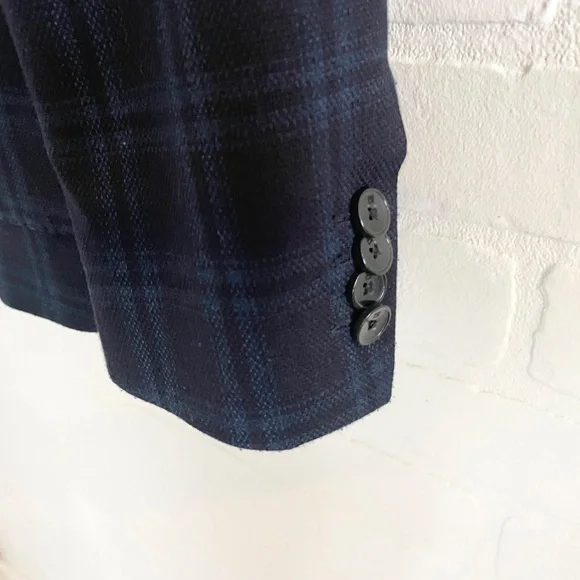 Scotch & Soda Plaid Blazer Tailored Single Button Structured Lined Menswear Sz M - Picture 6 of 16